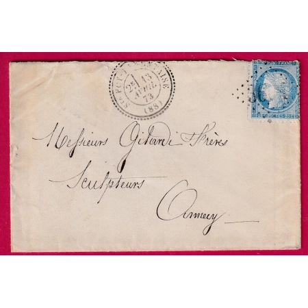 N°60 GC 3604 STE FOY TARENTAISE SAVOIE CAD TYPE 24 POUR ANNECY HAUTE SAVOIE INDICE 19 LETTRE COVER FRANCE