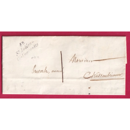 CURSIVE ST JULIEN DE VOUVANTES LOIRE INFERIEURE TAXE LOCALE 1 CHATEAUBRIANT INDICE 11 LETTRE COVER FRANCE