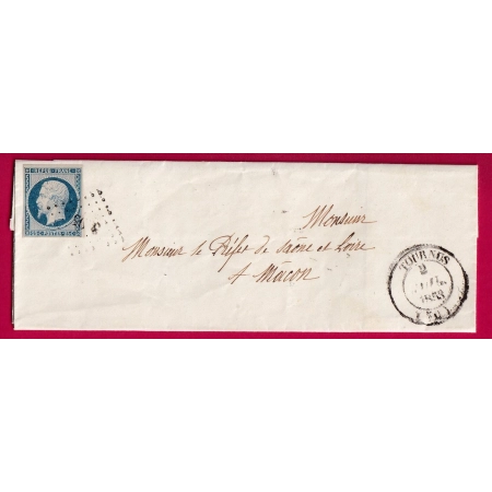N°10 TTB PC 3395 TOURNUS SAONE ET LOIRE POUR MACON LETTRE COVER FRANCE