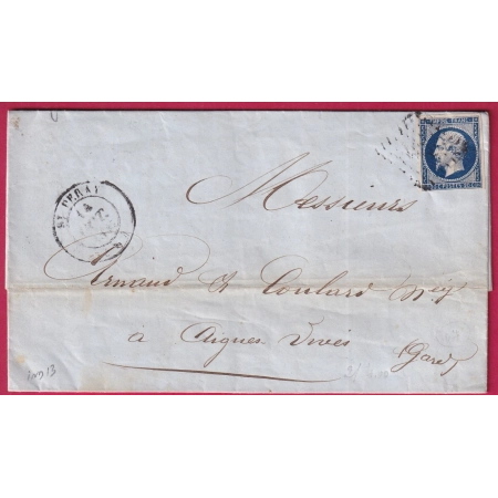 N°14 PC 3236 ST PERAY ARDECHE CAD TYPE 14 AIGUES VIVES GARD LETTRE COVER FRANCE