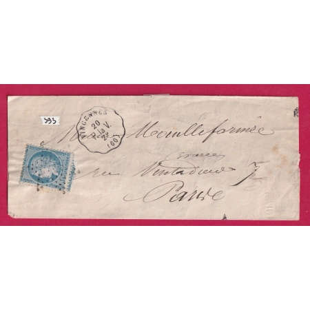 N°37 VARIETE BOULE SOUS MENTON PARIS ETOILE CONVOYEUR STATION VINCENNES SEINE LETTRE COVER FRANCE