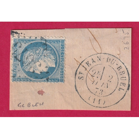 N°60 GC EN BLEU ST JEAN DU BRUEL AVEYRON NON SIGNALE TIMBRE BRIEFMARKEN STAMP FRANCE