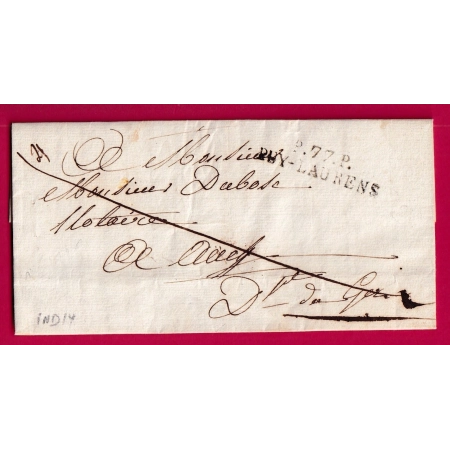 MARQUE P77P PUY LAURENS TARN POUR AUCH INDICE 14 LETTRE COVER FRANCE