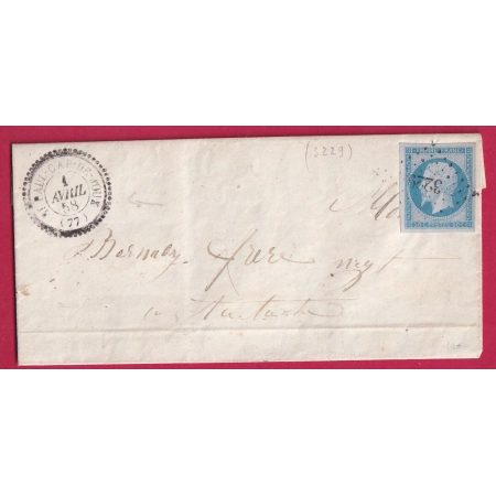 N°14 BLEU SUR LILAS PC 3229 ST PAUL CAP DE JOUX TARN CAD TYPE 22 POUR TOULOUSE LETTRE COVER FRANCE