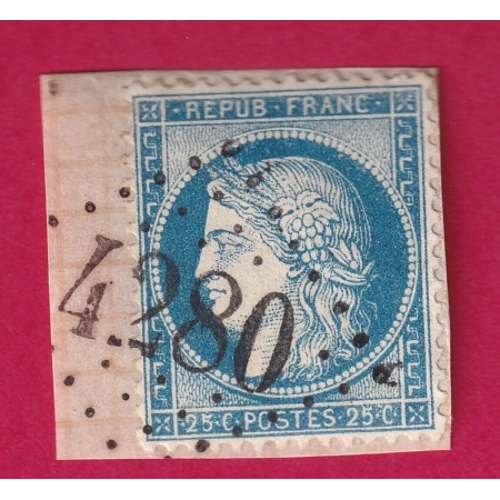 N°60 GC 4280 VILLEVOCANCE ARDECHE COTE MATHIEU 60€ SUR BLEU TIMBRE BRIEFMARKEN STAMP FRANCE