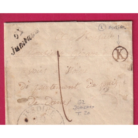 CURSIVE 62 JUMEAUX PUY DE DOME T12 ISSOIRE TAXE LOCALE 1 BOITE RURALE K AURIAL ??? POUR ISSOIRE LETTRE COVER FRANCE