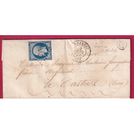 N°14 PC 1943 MAZAMET TARN BOITE RURALE C LE RIALET LETTRE COVER FRANCE
