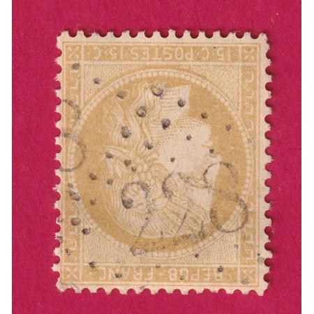 N°55 GC 228 AUMONT LOZERE COTE MATHIEU 52€ SUR BLEU TIMBRE BRIEFMARKEN STAMP FRANCE