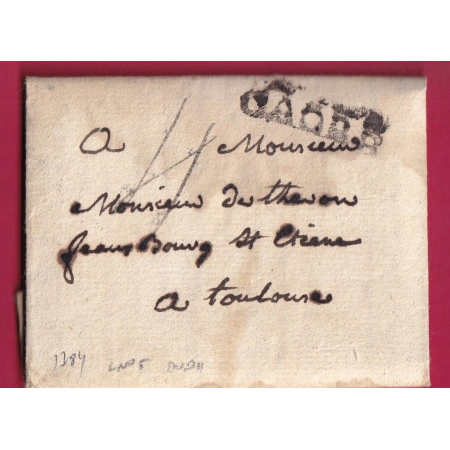 MARQUE CAHORS LOT 1784 LENAIN N°5 INDICE 11 POUR TOULOUSE HAUTE GARONNE LETTRE COVER FRANCE