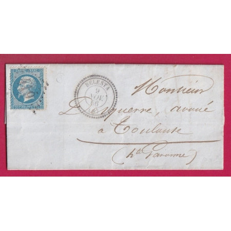 N°22 GC 419 BELESTA ARIEGE CAD TYPE 22 POUR TOULOUSE HAUTE GARONNE LETTRE COVER FRANCE