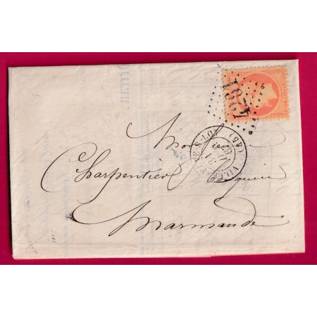 N°23 GC 4261 VILLENEUVE SUR LOT LOT ET GARONNE POUR MARMANDE LETTRE COVER FRANCE