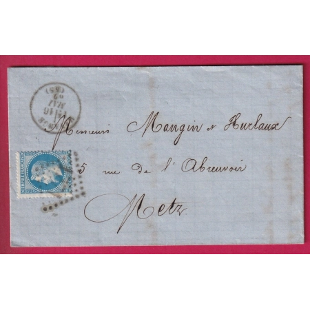 N°29 GC 1771 HAYANGE MOSELLE CAD TYPE 16 POUR METZ LETTRE COVER FRANCE