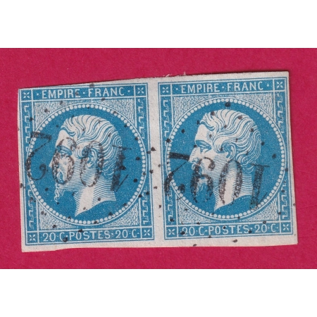 N°14 PAIRE GC 1092 COMMENTRY ALLIER COTE MATHIEU 80€ SUR BLEU TIMBRE BRIEFMARKEN STAMP FRANCE