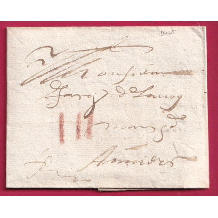 LETTRE DE LILLE NORD 1674 TAXE ESPAGNOLE III ROUGE ESPAGNE POUR ANVERS BEIGIQUE LETTRE COVER FRANCE