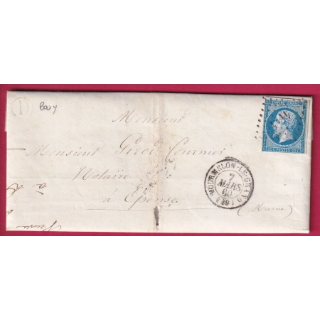 N°14 PC 4114 MOURMELON LE GRAND MARNE BOITE RURALE D BOUY POUR EPENSE MARNE LETTRE COVER FRANCE