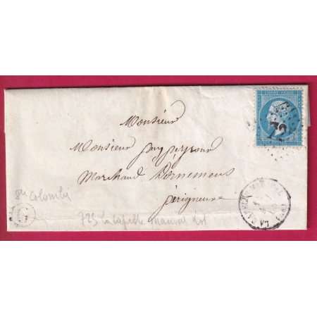 N°22 GC 725  LA CAPELLE MARIVAL LOT BOITE RURALE G STE COLOMBY LETTRE COVER FRANCE