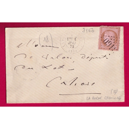 N°58 GC 3160 LA ROCHE CANILLAC CORREZE POUR CAHORS LOT LETTRE COVER FRANCE