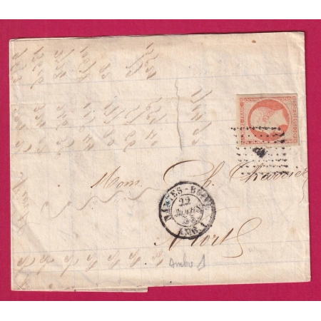 N°16 AMBULANT NANTES BOITE AMB1 LOSANGE NP INDICE 17 POUR NIORT DEUX SEVRES LETTRE FRANCE