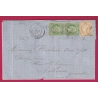 N°20 PAIRE N°59 PARIS ETOILE 15 R BONAPARTE POUR BORDEAUX 8 NOV 1871 LETTRE COVER FRANCE