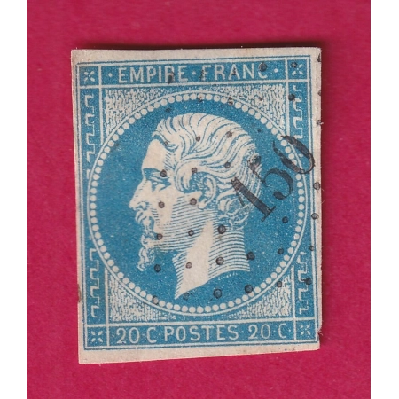 N°14 PC150 ASPRIERES AVEYRON COTE MATHIEU 34 SUR BLEU TIMBRE BRIEFMARKEN STAMP