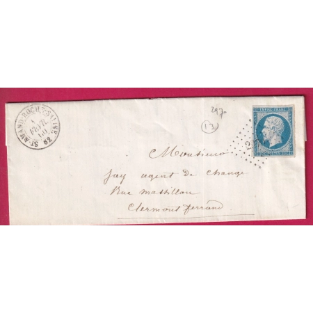 N°14 PC 2970 ST AMAND ROCHE SAVINE POUR CLERMONT INDICE 13 LETTRE COVER FRANCE