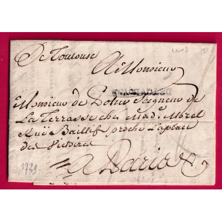 MARQUE LANDRECY NORD LANDRECIES 1720 LENAIN N°1 INDICE 18 POUR ST AMAND LETTRE COVER FRANCE