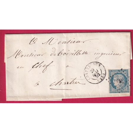 N°4 PC 780 CHATEAUDUN EURE ET LOIR POUR CHARTRES LETTRE COVER FRANCE