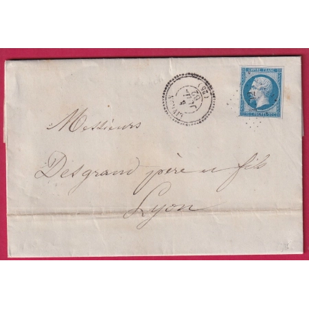 N°14 PC 1742 LIVRON DROME CAD TYPE 22 POUR LYON RHONE LETTRE COVER FRANCE