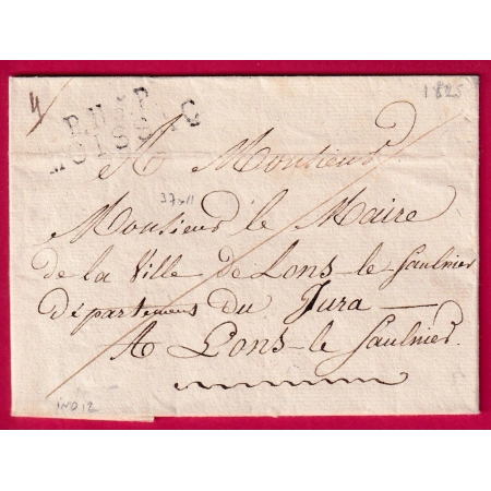 MARQUE P115P MOISSAC LOT 1825 LONS LE SAULNIER JURA INDICE 12 LETTRE COVER FRANCE