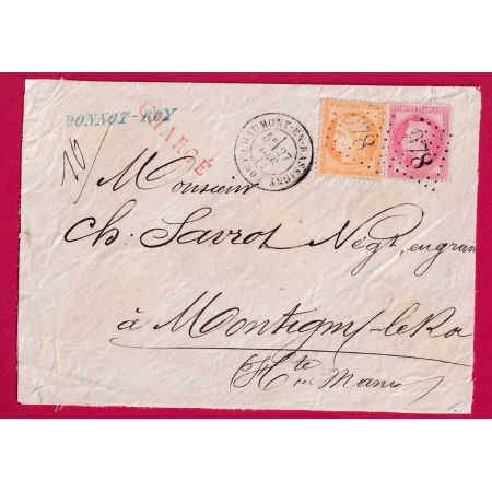 N°32 38 GC 978 CHAUMONT EN BASSIGNY HAUTE MARNE DEVANT DE LETTRE CHARGE COVER FRANCE