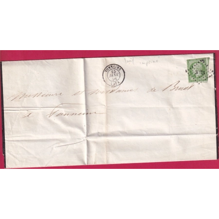 N°12 PC 3373 TONNEINS LOT ET GARONNE 1866 POUR TONNEINS LETTRE COVER FRANCE