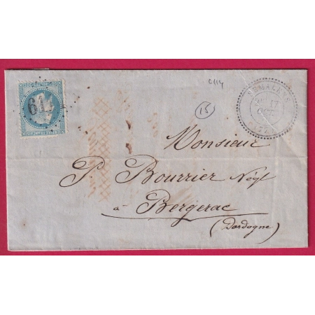 N°29 GC 6114 SEMALENS TARN CAD TYPE 24 INDICE 15 POUR BERGERAC DORDOGNE LETTRE COVER FRANCE