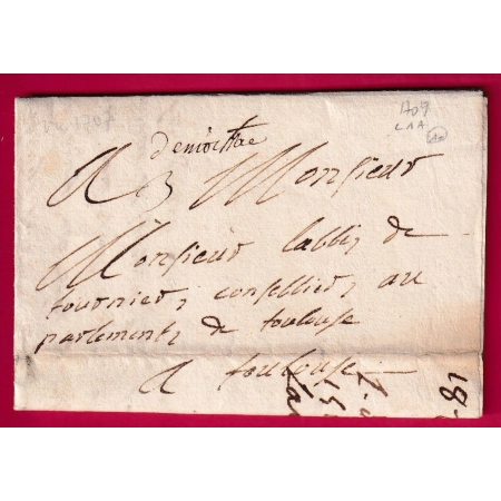 MARQUE DE MOISSAC LOT 1709 LENAIN N°1A INDICE 10 POUR TOULOUSE LETTRE TARN ET GARONNE