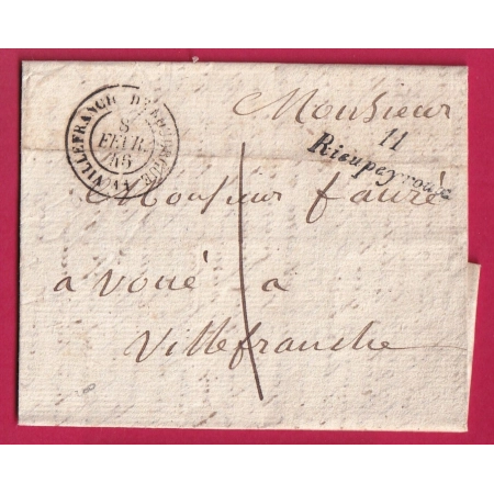 CURSIVE 11 RIEUPEYROUX AVEYRON TAXE LOCALE 1 POUR VILLEFRANCHE DE ROUERGUE INDICE 12 LETTRE COVER FRANCE