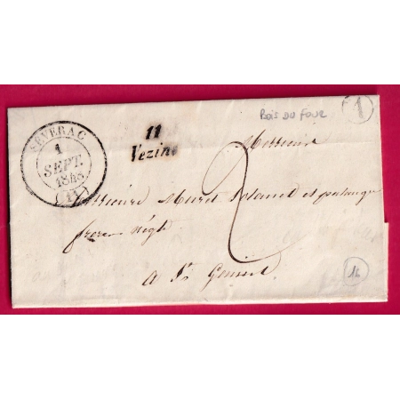 CURSIVE 11 VEZINS AVEYRON T14 SEVERAC BOITE RURALE A BOIS DU FOUR POUR ST GENIEZ INDICE 16 LETTRE COVER FRANCE