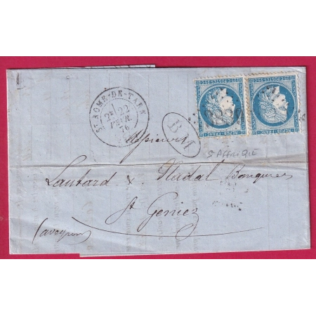 N°60 X2 GC 3839 ST ROME DE TARN AVEYRON BOITE MOBILE BM ST AFFRIQUE POUR ST GENIEZ LETTRE COVER FRANCE