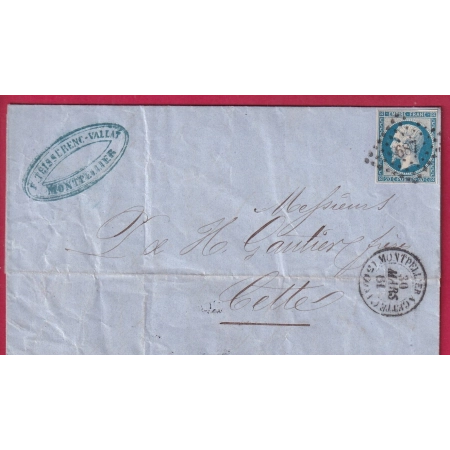 N°14 CONVOYEUR STATION ESSAI MONTPELLIER A CETTE 3EME CONVOI  INDICE 17 LETTRE COVER FRANCE