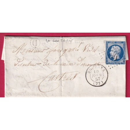 N°14 PC 1136 DOURGNE TARN BOITE RURALE D LA COUTARIE POUR CASTRES LETTRE COVER FRANCE