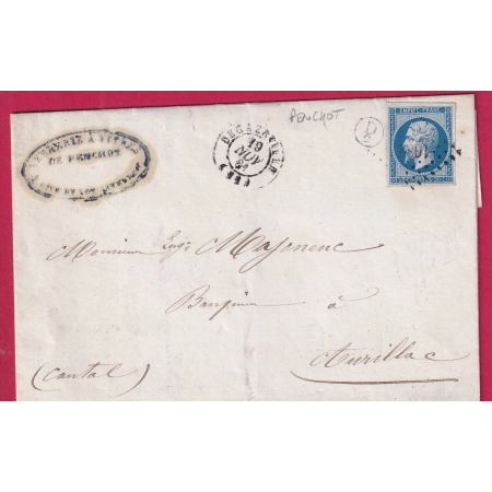 N°14 PC 1082 DECAZEVILLE AVEYRON BOITE RURALE SUPPLEMENTAIRE D2 PENCHOT POUR AURILLAC CANTAL LETTRE COVER FRANCE
