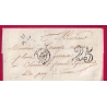 CURSIVE 21 PORDIC COTE DU NORD 1850 T15 ST BRIEUC POUR CLERMONT FERRAND PUY DE DOME INDICE 11 LETTRE COVER FRANCE