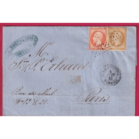N°21 23 GC 5083 CONSTANTINOPLE TURQUIE TURKEY BFE POUR PARIS LETTRE COVER FRANCE