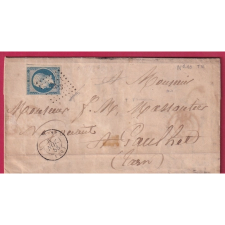 N°10 TTB SIGNE MATHIEU PC 3383 TOULOUSE HAUTE GARONNE POUR GRAULHET TARN LETTRE COVER FRANCE