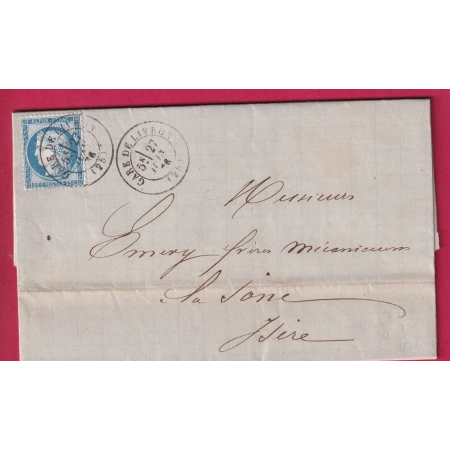 N°60 CAD GARE DE LIVRON DROME POUR LA SONE ISERE LETTRE COVER FRANCE