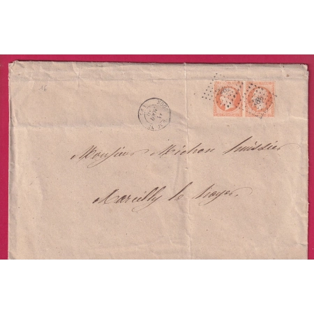 N°16 PC 2282 NOGENT SUR SEINE AUBE POUR MARCILLY LE HAYER LETTRE COVER FRANCE