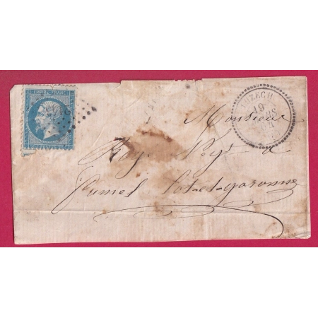 N°22 PC DU GC 2143 LUZECH LOT CAD TYPE 22 DEVANT DE LETTRE FRONT COVER FRANCE