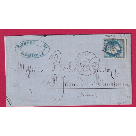 N°29 CONVOYEUR STATION AIGUEBELLE SAVOIE POUR ST JEAN DE MAURIENNE TEXTE ALBERTVILLE LETTRE COVER FRANCE