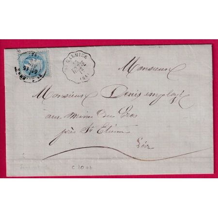 N°29 CONVOYEUR STATION ST GALMIER LOIRE CAD TYPE 17 ST ETIENNE PAS DE CACHET ARRIVE AU DOS DOUBLE PORT LOCAL ????