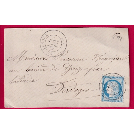 N°60 CAD TYPE 17 BIS 18 BRETENOUX LOT OR? DEVANT DE LETTRE FRONT COVER FRANCE