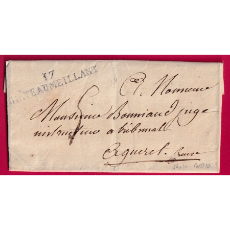 MARQUE 17 CHATEAUMEILLANT CHER POUR GUERET CREUSE INDICE 10 LETTRE COVER FRANCE