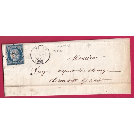 N°4 PC 3540 VEYRE PUY DE DOME POUR CLERMONT FERRAND LETTRE COVER FRANCE